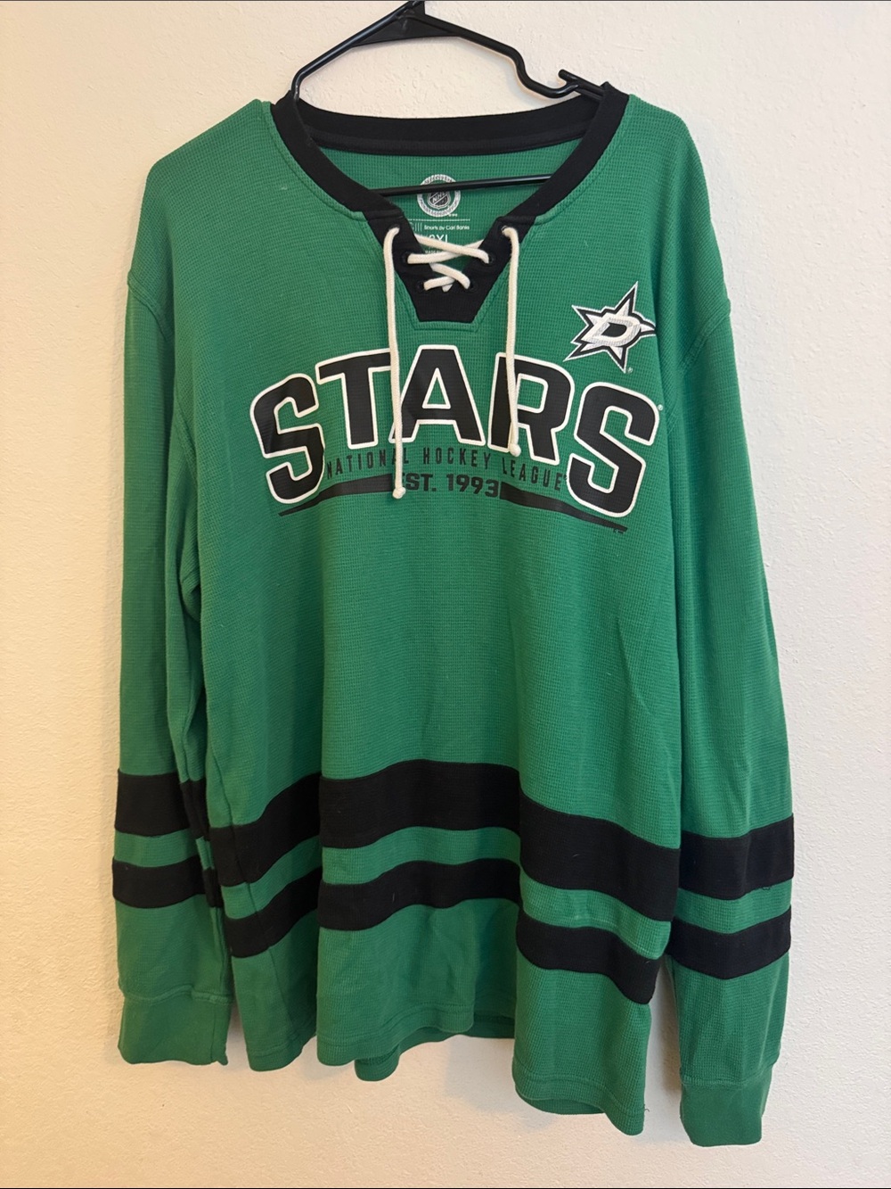 Dallas Stars Green Hockey Lace-Up Pullover sweater